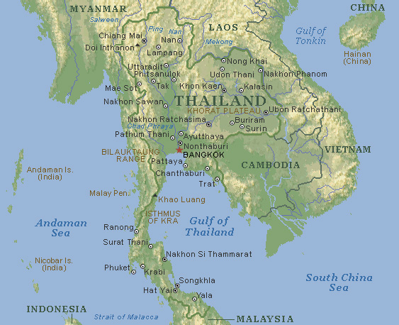 тайланд map
