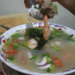 Тайский суп с сиафудом.